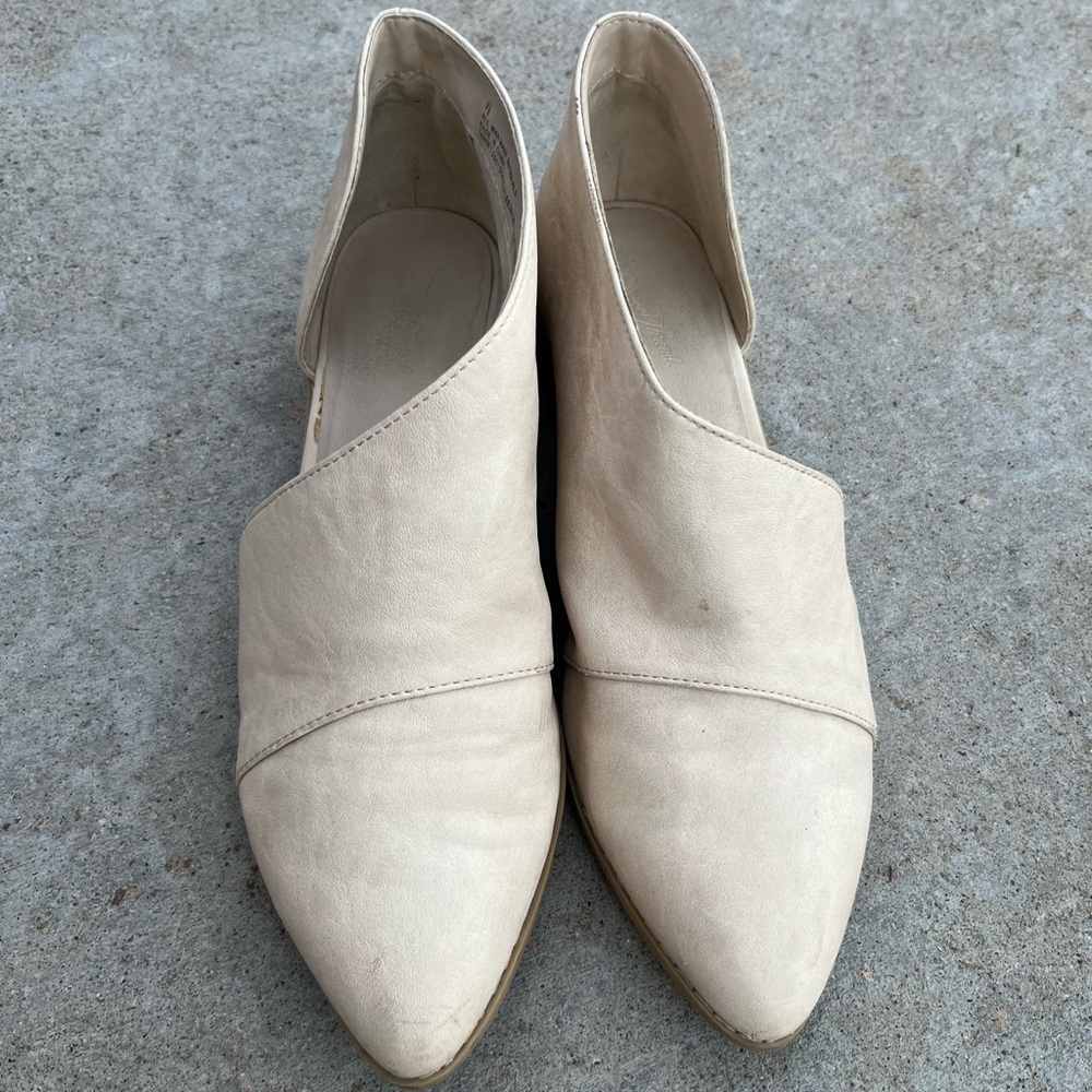 White Shoes with a small wedge